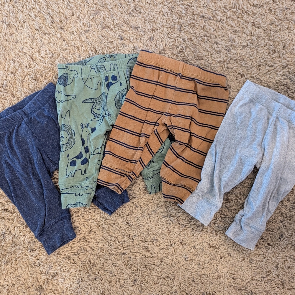 Carter's Kids Bottoms Set - Blue, Green, Brown, Gray